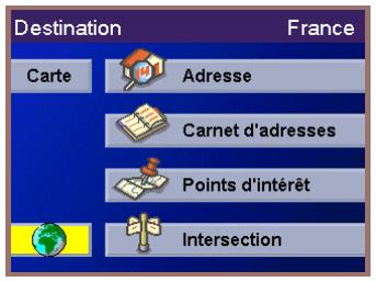 MAGELLAN ROADMATE 700 - Sélectionner une destination à l'aide de l'adresse - Sélectionner le pays - 1