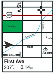 MAGELLAN MAPSEND DIRECTROUTE - Street Route to the Cursor Location - 1