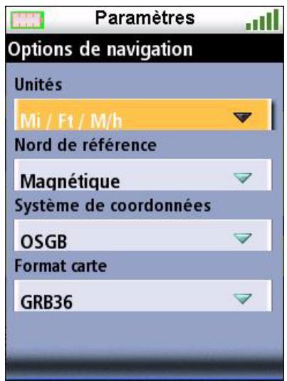 MAGELLAN TRITON 200 - Régler les options de navigation - 1