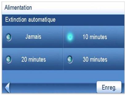 MAGELLAN MAESTRO 3100 - Régler le début d'extinction automatique - 2