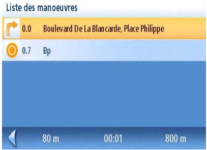 MAGELLAN MAESTRO 3100 - Listedes manoeuvres - 1