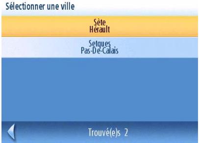MAGELLAN MAESTRO 3100 - Saisir la ville : - 1