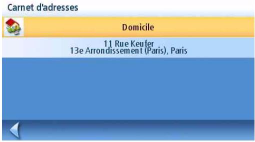 MAGELLAN MAESTRO 4200 - Acceder à l'adresse du Domicile dans le Carnet d'adresses - 1