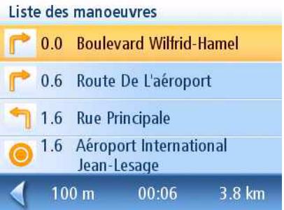 MAGELLAN MAESTRO 3210 - Écran List des manoeuvres - 1