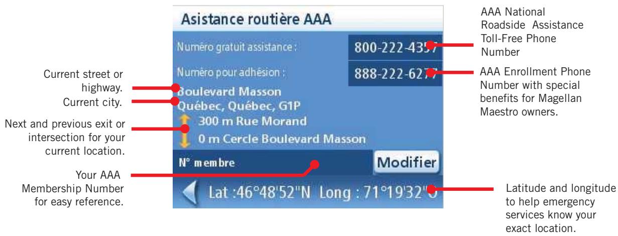 MAGELLAN MAESTRO 3210 - L'écran Assistance routière AAA - 1