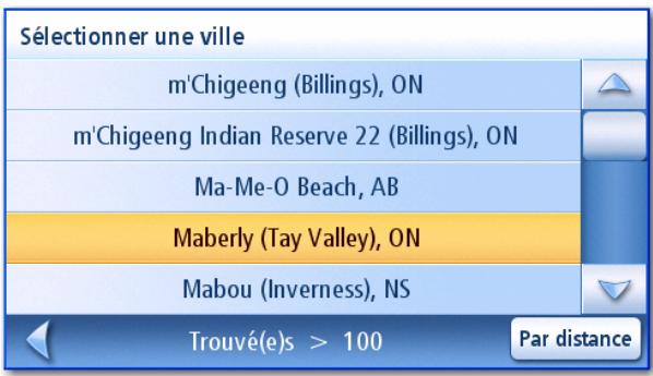 MAGELLAN MAESTRO 4220 - Saisir la ville : - 1