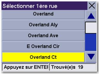 MAGELLAN ROADMATE 360 - Sélectionner une destination avec l'option "Intersection" - 4