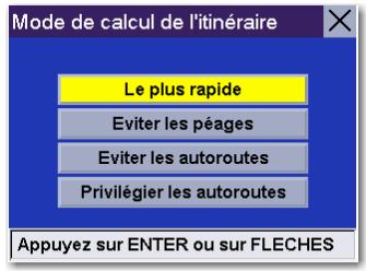 MAGELLAN ROADMATE 360 - Choisir le mode de calcul de l'itinéraire - 1