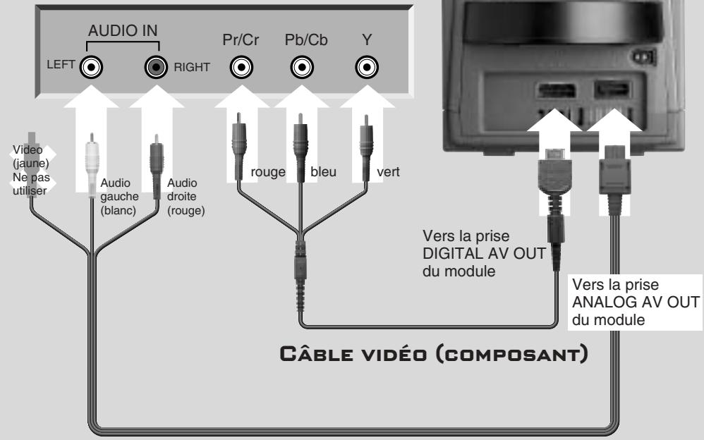 NINTENDO GAMECUBE - RACCORD A UN TÉLEVISEUR STÉRÉO (NUMÉRIQUE) à L'AIDE D'UN CÂBLE STÉRÉO ET D'UN CÂBLE VIDÉO - 1
