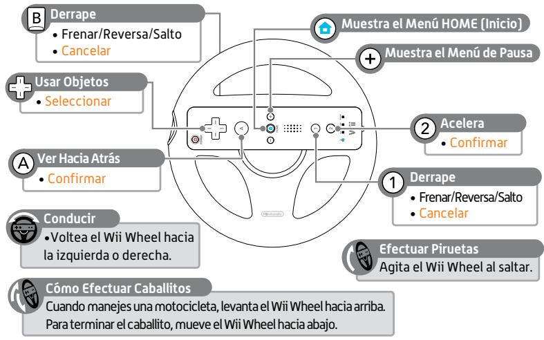 NINTENDO MARIO KART WII - Control Remoto Wii dentro del Wii Wheel - 1