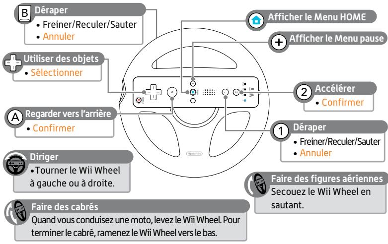 NINTENDO MARIO KART WII - Télécommande wij dans le wii wheel - 1