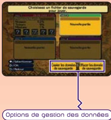 NINTENDO WARIO SHAKE IT - Selectionner les données de sauvegarde - 1