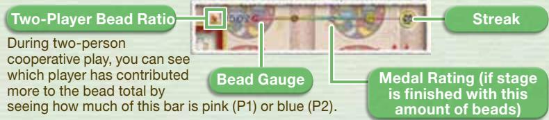 NINTENDO WII KIRBYS EPIC YARN - BEAD GAUGE AND STREAK - 1