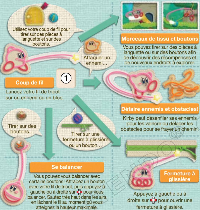 NINTENDO WII KIRBYS EPIC YARN - COUPS DE FIL - 1