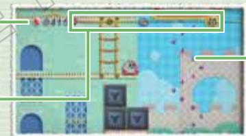 NINTENDO WII KIRBYS EPIC YARN - Contador de gemas y racha - 1