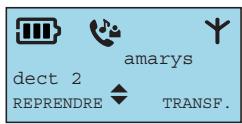 FRANCE TELECOM AMARYS 3500 DECT - Interphonie en COURS de communication externe et transfert de communication - 2