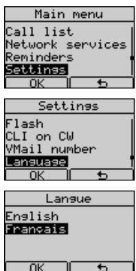FRANCE TELECOM DOLPHIN COMFORT - Choix de la langue - 2