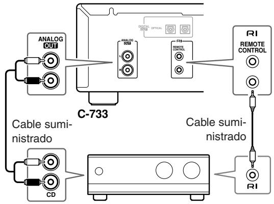 ONKYO C-733 - Conectar un amplificador con una entradaanaloga - 1