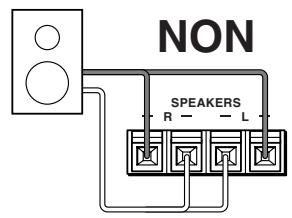 ONKYO CR-305FX - Connexion de l'enceinte gauche et droite - 1