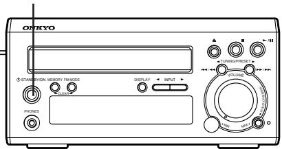 ONKYO CR-305FX - Connexion du cordon d'alimentation secteur - 1