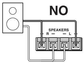 ONKYO CR-305FX - Collegamento dei diffusori sinistro e destro - 1