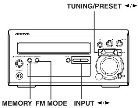 ONKYO CR-305FX - Preselezione delle stazioni preferite - 1