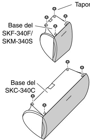 ONKYO HT-S590 - Utilización de los tapones de caucho con los altavoces - 1