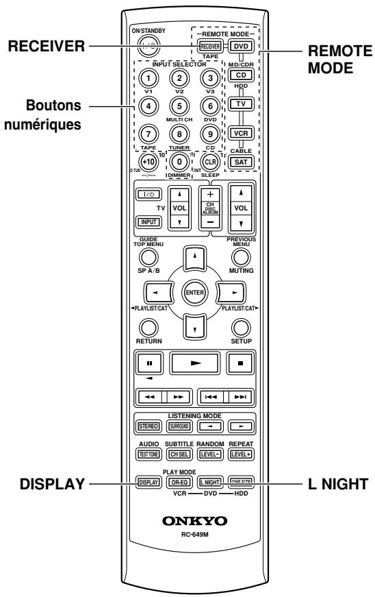 ONKYO HTS-790 - Entrer un code de télécommande - 1