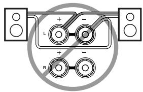 ONKYO HTS-790 - Precauciones durante la connexion de los altavoces - 1