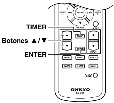 ONKYO T-433 - Ajustar el reloj manualmente - 2