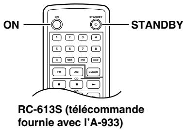ONKYO T-433 - Utilisation de la télécommande de l'A-933 - 1