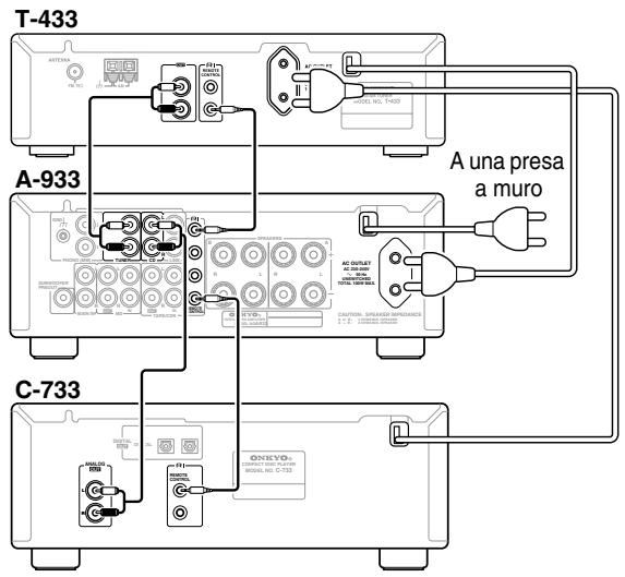 ONKYO T-433 - Collegamenti di sistema (indispensabili perutilizzare i timer) - 1