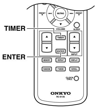 ONKYO T-433 - Comprobar los ajustes del temporizador - 2
