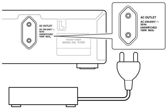 ONKYO T-433 - Come collegare il cavo di alimentazione di un'alto disposativo - 1