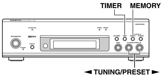 ONKYO T-433 - Régler Accuclock sur une station donnée - 1