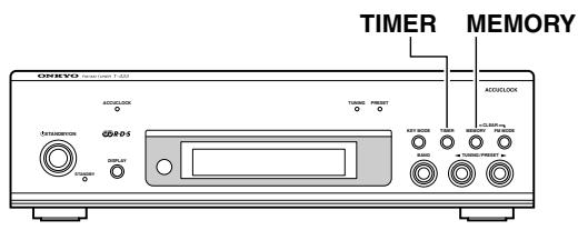 ONKYO T-433 - Controllo delle impostazioni dei timer - 1