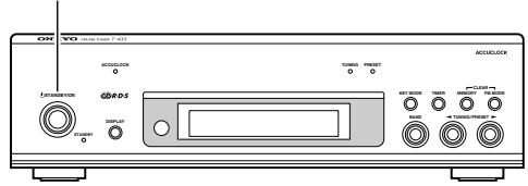 ONKYO T-433 - Mise sous tension du T-433 - 1