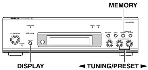 ONKYO T-433 - Asignar nombres a las presintonías - 1