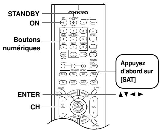 ONKYO TX-SR502E - Utilisation de la télécommande avec d'autres éléments—suite - 4