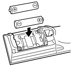 ONKYO TX-SR502E - Instalar las baterías - 2