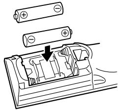 ONKYO TX-SR502E - Installation des piles - 2