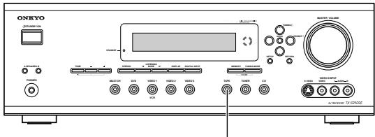 ONKYO TX-SR502E - Cambiar la pantalla TAPE/MD/CDR - 1