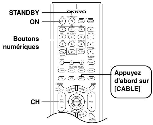 ONKYO TX-SR502E - Utilisation de la télécommande avec d'autres éléments—suite - 2