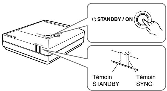 ONKYO UWL-1 - Si le témoin STANDBY du récepteur est allumé, appuyez sur le bouton [STANDBY/ON] pour activer le récepteur. - 1