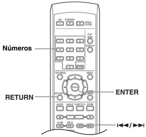ONKYO DVSP405 - TOP MENUn disco DVD, esté se expulsa automatistically après de unosegundos.

 Con toda seguridad, la region del disco es incorrecta para el reproductor. El número de region debería estar impreso en el disco; compruebe que es el本身就是 que el número de region del reproductor (puede encontrarlo en el panel posterior). Véase también "Regiones de DVD-Vídeo" en la頁ina 52.   
 Si el número de regiones es correcto, puede que el disco está danado o sucio. Limpielo y mire si está danado. Véase también Cuidados del reproductor y los discos en la página 10.

- Por qué no se reproduce el disco que he cargado?

 Compruebe primero si ha cargado el disco con la cara correcta hacía arriba (etiqueta hacía arriba) y que está limpio y no está dañado. Véase Cuidados del reproduCTOR y los discos en la网页 10 para más información sobre la limpieza de los discos.   
 Si un disco que está cargado correctamente no se reproduce, es possible que haya incompatibiliad de formatting o tipo de disco, como DVD-Audio o DVD-ROM. Véase "Discos aceptados" en la网页 7 para más informacion sobre la compatibilidad de los discos.

- Tengo un tevisor de pantalla ancha, ¿por qué aparecen barras negras en la parte superior e inferior de la pantalla cuando reproduzco algunos discos?   
 Algunos formatos depellicasestan configurados de talmania que,incluso al reproducirse en un televisorde pantalla ancha,las barras negras son necessities en la parte superior e inferior de la pantalla. Estono no es Seal del malfuncionamento.   
- Tengo un tevisor estándar (4:3) y he configurado el reproductor para que muestre DVD en pantalla ancha en formatos Pan &amp; Scan (Panorámina y Exploración). Aún—as, ¿por qué aparecen barras negras en la parte superior e inferior con algunos discos?   
 Algunos discos anulan las preferencias de visualización del reproductor, por lo que si ha selecciónnado "4:3 (Pan. / Exp.)",esionos discos se做不到 en el formatting de征求意见. Este no esignal de malfuncioncimiento.   
- He conectado el equipo con un componente compatible con HDMI, pero no recibo ningunaIGNAL y el indicator HDMI del panel frontal no se enciende!   
 Asegúrese de haber selecciónado este reproductor como entrada de HDMI en los ajustes del componente utilizado. Para hacerlo, es posible queonga que consultar el manual de instrucciones del componente. Para Obtener más información sobre la compatibiliad con HDMI,.consulte “Conexión mediante HDMI” en la página 21.

- La salute HDMI no emite imagenes!

 Este reproductor no puedaistrar imagenes de fuentes compatibles con DVI. Para Obtener más informacion sobre la compatibilidad con HDMI, consulte "Conexión mediante HDMI" en la pagina 21.

Asegürese de que laResolution de este reproducto corresponde a la del componente connectado mediante HDMI. ParaATTER la Resolution HDMI, consulte "Resolución HDMI" en la página 45.

Muestra el “menú principal” de un disco DVD; varía según el disco.tarrow$ Con toda seguridad, la region del disco es incorrecta para el reproductor. El número de region debería estar impreso en el disco; compruebe que es el本身就是 que el número de region del reproductor (puede encontrarlo en el panel posterior). Véase también "Regiones de DVD-Vídeo" en la頁ina 52.   
 Si el número de regiones es correcto, puede que el disco está danado o sucio. Limpielo y mire si está danado. Véase también Cuidados del reproductor y los discos en la página 10.

- Por qué no se reproduce el disco que he cargado?

 Compruebe primero si ha cargado el disco con la cara correcta hacía arriba (etiqueta hacía arriba) y que está limpio y no está dañado. Véase Cuidados del reproduCTOR y los discos en la网页 10 para más información sobre la limpieza de los discos.   
 Si un disco que está cargado correctamente no se reproduce, es possible que haya incompatibiliad de formatting o tipo de disco, como DVD-Audio o DVD-ROM. Véase "Discos aceptados" en la网页 7 para más informacion sobre la compatibilidad de los discos.

- Tengo un tevisor de pantalla ancha, ¿por qué aparecen barras negras en la parte superior e inferior de la pantalla cuando reproduzco algunos discos?   
 Algunos formatos depellicasestan configurados de talmania que,incluso al reproducirse en un televisorde pantalla ancha,las barras negras son necessities en la parte superior e inferior de la pantalla. Estono no es Seal del malfuncionamento.   
- Tengo un tevisor estándar (4:3) y he configurado el reproductor para que muestre DVD en pantalla ancha en formatos Pan &amp; Scan (Panorámina y Exploración). Aún—as, ¿por qué aparecen barras negras en la parte superior e inferior con algunos discos?   
 Algunos discos anulan las preferencias de visualización del reproductor, por lo que si ha selecciónnado "4:3 (Pan. / Exp.)",esionos discos se做不到 en el formatting de征求意见. Este no esignal de malfuncioncimiento.   
- He conectado el equipo con un componente compatible con HDMI, pero no recibo ningunaIGNAL y el indicator HDMI del panel frontal no se enciende!   
 Asegúrese de haber selecciónado este reproductor como entrada de HDMI en los ajustes del componente utilizado. Para hacerlo, es posible queonga que consultar el manual de instrucciones del componente. Para Obtener más información sobre la compatibiliad con HDMI,.consulte “Conexión mediante HDMI” en la página 21.

- La salute HDMI no emite imagenes!

 Este reproductor no puedaistrar imagenes de fuentes compatibles con DVI. Para Obtener más informacion sobre la compatibilidad con HDMI, consulte "Conexión mediante HDMI" en la pagina 21.

Asegürese de que laResolution de este reproducto corresponde a la del componente connectado mediante HDMI. ParaATTER la Resolution HDMI, consulte "Resolución HDMI" en la página 45.

w$ Con toda seguridad, la region del disco es incorrecta para el reproductor. El número de region debería estar impreso en el disco; compruebe que es el本身就是 que el número de region del reproductor (puede encontrarlo en el panel posterior). Véase también "Regiones de DVD-Vídeo" en la頁ina 52.   
 Si el número de regiones es correcto, puede que el disco está danado o sucio. Limpielo y mire si está danado. Véase también Cuidados del reproductor y los discos en la página 10.

- Por qué no se reproduce el disco que he cargado?

 Compruebe primero si ha cargado el disco con la cara correcta hacía arriba (etiqueta hacía arriba) y que está limpio y no está dañado. Véase Cuidados del reproduCTOR y los discos en la网页 10 para más información sobre la limpieza de los discos.   
 Si un disco que está cargado correctamente no se reproduce, es possible que haya incompatibiliad de formatting o tipo de disco, como DVD-Audio o DVD-ROM. Véase "Discos aceptados" en la网页 7 para más informacion sobre la compatibilidad de los discos.

- Tengo un tevisor de pantalla ancha, ¿por qué aparecen barras negras en la parte superior e inferior de la pantalla cuando reproduzco algunos discos?   
 Algunos formatos depellicasestan configurados de talmania que,incluso al reproducirse en un televisorde pantalla ancha,las barras negras son necessities en la parte superior e inferior de la pantalla. Estono no es Seal del malfuncionamento.   
- Tengo un tevisor estándar (4:3) y he configurado el reproductor para que muestre DVD en pantalla ancha en formatos Pan &amp; Scan (Panorámina y Exploración). Aún—as, ¿por qué aparecen barras negras en la parte superior e inferior con algunos discos?   
 Algunos discos anulan las preferencias de visualización del reproductor, por lo que si ha selecciónnado "4:3 (Pan. / Exp.)",esionos discos se做不到 en el formatting de征求意见. Este no esignal de malfuncioncimiento.   
- He conectado el equipo con un componente compatible con HDMI, pero no recibo ningunaIGNAL y el indicator HDMI del panel frontal no se enciende!   
 Asegúrese de haber selecciónado este reproductor como entrada de HDMI en los ajustes del componente utilizado. Para hacerlo, es posible queonga que consultar el manual de instrucciones del componente. Para Obtener más información sobre la compatibiliad con HDMI,.consulte “Conexión mediante HDMI” en la página 21.

- La salute HDMI no emite imagenes!

 Este reproductor no puedaistrar imagenes de fuentes compatibles con DVI. Para Obtener más informacion sobre la compatibilidad con HDMI, consulte "Conexión mediante HDMI" en la pagina 21.

Asegürese de que laResolution de este reproducto corresponde a la del componente connectado mediante HDMI. ParaATTER la Resolution HDMI, consulte "Resolución HDMI" en la página 45.

MENUidad, la region del disco es incorrecta para el reproductor. El número de region debería estar impreso en el disco; compruebe que es el本身就是 que el número de region del reproductor (puede encontrarlo en el panel posterior). Véase también "Regiones de DVD-Vídeo" en la頁ina 52.   
 Si el número de regiones es correcto, puede que el disco está danado o sucio. Limpielo y mire si está danado. Véase también Cuidados del reproductor y los discos en la página 10.

- Por qué no se reproduce el disco que he cargado?

 Compruebe primero si ha cargado el disco con la cara correcta hacía arriba (etiqueta hacía arriba) y que está limpio y no está dañado. Véase Cuidados del reproduCTOR y los discos en la网页 10 para más información sobre la limpieza de los discos.   
 Si un disco que está cargado correctamente no se reproduce, es possible que haya incompatibiliad de formatting o tipo de disco, como DVD-Audio o DVD-ROM. Véase "Discos aceptados" en la网页 7 para más informacion sobre la compatibilidad de los discos.

- Tengo un tevisor de pantalla ancha, ¿por qué aparecen barras negras en la parte superior e inferior de la pantalla cuando reproduzco algunos discos?   
 Algunos formatos depellicasestan configurados de talmania que,incluso al reproducirse en un televisorde pantalla ancha,las barras negras son necessities en la parte superior e inferior de la pantalla. Estono no es Seal del malfuncionamento.   
- Tengo un tevisor estándar (4:3) y he configurado el reproductor para que muestre DVD en pantalla ancha en formatos Pan &amp; Scan (Panorámina y Exploración). Aún—as, ¿por qué aparecen barras negras en la parte superior e inferior con algunos discos?   
 Algunos discos anulan las preferencias de visualización del reproductor, por lo que si ha selecciónnado "4:3 (Pan. / Exp.)",esionos discos se做不到 en el formatting de征求意见. Este no esignal de malfuncioncimiento.   
- He conectado el equipo con un componente compatible con HDMI, pero no recibo ningunaIGNAL y el indicator HDMI del panel frontal no se enciende!   
 Asegúrese de haber selecciónado este reproductor como entrada de HDMI en los ajustes del componente utilizado. Para hacerlo, es posible queonga que consultar el manual de instrucciones del componente. Para Obtener más información sobre la compatibiliad con HDMI,.consulte “Conexión mediante HDMI” en la página 21.

- La salute HDMI no emite imagenes!

 Este reproductor no puedaistrar imagenes de fuentes compatibles con DVI. Para Obtener más informacion sobre la compatibilidad con HDMI, consulte "Conexión mediante HDMI" en la pagina 21.

Asegürese de que laResolution de este reproducto corresponde a la del componente connectado mediante HDMI. ParaATTER la Resolution HDMI, consulte "Resolución HDMI" en la página 45.

Muestra un menú de disco DVD; varía según el disco y pueda que sea el mismo que el “menú principal”.disco; compruebe que es el本身就是 que el número de region del reproductor (puede encontrarlo en el panel posterior). Véase también "Regiones de DVD-Vídeo" en la頁ina 52.   
 Si el número de regiones es correcto, puede que el disco está danado o sucio. Limpielo y mire si está danado. Véase también Cuidados del reproductor y los discos en la página 10.

- Por qué no se reproduce el disco que he cargado?

 Compruebe primero si ha cargado el disco con la cara correcta hacía arriba (etiqueta hacía arriba) y que está limpio y no está dañado. Véase Cuidados del reproduCTOR y los discos en la网页 10 para más información sobre la limpieza de los discos.   
 Si un disco que está cargado correctamente no se reproduce, es possible que haya incompatibiliad de formatting o tipo de disco, como DVD-Audio o DVD-ROM. Véase "Discos aceptados" en la网页 7 para más informacion sobre la compatibilidad de los discos.

- Tengo un tevisor de pantalla ancha, ¿por qué aparecen barras negras en la parte superior e inferior de la pantalla cuando reproduzco algunos discos?   
 Algunos formatos depellicasestan configurados de talmania que,incluso al reproducirse en un televisorde pantalla ancha,las barras negras son necessities en la parte superior e inferior de la pantalla. Estono no es Seal del malfuncionamento.   
- Tengo un tevisor estándar (4:3) y he configurado el reproductor para que muestre DVD en pantalla ancha en formatos Pan &amp; Scan (Panorámina y Exploración). Aún—as, ¿por qué aparecen barras negras en la parte superior e inferior con algunos discos?   
 Algunos discos anulan las preferencias de visualización del reproductor, por lo que si ha selecciónnado "4:3 (Pan. / Exp.)",esionos discos se做不到 en el formatting de征求意见. Este no esignal de malfuncioncimiento.   
- He conectado el equipo con un componente compatible con HDMI, pero no recibo ningunaIGNAL y el indicator HDMI del panel frontal no se enciende!   
 Asegúrese de haber selecciónado este reproductor como entrada de HDMI en los ajustes del componente utilizado. Para hacerlo, es posible queonga que consultar el manual de instrucciones del componente. Para Obtener más información sobre la compatibiliad con HDMI,.consulte “Conexión mediante HDMI” en la página 21.

- La salute HDMI no emite imagenes!

 Este reproductor no puedaistrar imagenes de fuentes compatibles con DVI. Para Obtener más informacion sobre la compatibilidad con HDMI, consulte "Conexión mediante HDMI" en la pagina 21.

Asegürese de que laResolution de este reproducto corresponde a la del componente connectado mediante HDMI. ParaATTER la Resolution HDMI, consulte "Resolución HDMI" en la página 45.

; compruebe que es el本身就是 que el número de region del reproductor (puede encontrarlo en el panel posterior). Véase también "Regiones de DVD-Vídeo" en la頁ina 52.   
 Si el número de regiones es correcto, puede que el disco está danado o sucio. Limpielo y mire si está danado. Véase también Cuidados del reproductor y los discos en la página 10.

- Por qué no se reproduce el disco que he cargado?

 Compruebe primero si ha cargado el disco con la cara correcta hacía arriba (etiqueta hacía arriba) y que está limpio y no está dañado. Véase Cuidados del reproduCTOR y los discos en la网页 10 para más información sobre la limpieza de los discos.   
 Si un disco que está cargado correctamente no se reproduce, es possible que haya incompatibiliad de formatting o tipo de disco, como DVD-Audio o DVD-ROM. Véase "Discos aceptados" en la网页 7 para más informacion sobre la compatibilidad de los discos.

- Tengo un tevisor de pantalla ancha, ¿por qué aparecen barras negras en la parte superior e inferior de la pantalla cuando reproduzco algunos discos?   
 Algunos formatos depellicasestan configurados de talmania que,incluso al reproducirse en un televisorde pantalla ancha,las barras negras son necessities en la parte superior e inferior de la pantalla. Estono no es Seal del malfuncionamento.   
- Tengo un tevisor estándar (4:3) y he configurado el reproductor para que muestre DVD en pantalla ancha en formatos Pan &amp; Scan (Panorámina y Exploración). Aún—as, ¿por qué aparecen barras negras en la parte superior e inferior con algunos discos?   
 Algunos discos anulan las preferencias de visualización del reproductor, por lo que si ha selecciónnado "4:3 (Pan. / Exp.)",esionos discos se做不到 en el formatting de征求意见. Este no esignal de malfuncioncimiento.   
- He conectado el equipo con un componente compatible con HDMI, pero no recibo ningunaIGNAL y el indicator HDMI del panel frontal no se enciende!   
 Asegúrese de haber selecciónado este reproductor como entrada de HDMI en los ajustes del componente utilizado. Para hacerlo, es posible queonga que consultar el manual de instrucciones del componente. Para Obtener más información sobre la compatibiliad con HDMI,.consulte “Conexión mediante HDMI” en la página 21.

- La salute HDMI no emite imagenes!

 Este reproductor no puedaistrar imagenes de fuentes compatibles con DVI. Para Obtener más informacion sobre la compatibilidad con HDMI, consulte "Conexión mediante HDMI" en la pagina 21.

Asegürese de que laResolution de este reproducto corresponde a la del componente connectado mediante HDMI. ParaATTER la Resolution HDMI, consulte "Resolución HDMI" en la página 45.

↓/▶/▲/▼l本身就是 que el número de region del reproductor (puede encontrarlo en el panel posterior). Véase también "Regiones de DVD-Vídeo" en la頁ina 52.   
 Si el número de regiones es correcto, puede que el disco está danado o sucio. Limpielo y mire si está danado. Véase también Cuidados del reproductor y los discos en la página 10.

- Por qué no se reproduce el disco que he cargado?

 Compruebe primero si ha cargado el disco con la cara correcta hacía arriba (etiqueta hacía arriba) y que está limpio y no está dañado. Véase Cuidados del reproduCTOR y los discos en la网页 10 para más información sobre la limpieza de los discos.   
 Si un disco que está cargado correctamente no se reproduce, es possible que haya incompatibiliad de formatting o tipo de disco, como DVD-Audio o DVD-ROM. Véase "Discos aceptados" en la网页 7 para más informacion sobre la compatibilidad de los discos.

- Tengo un tevisor de pantalla ancha, ¿por qué aparecen barras negras en la parte superior e inferior de la pantalla cuando reproduzco algunos discos?   
 Algunos formatos depellicasestan configurados de talmania que,incluso al reproducirse en un televisorde pantalla ancha,las barras negras son necessities en la parte superior e inferior de la pantalla. Estono no es Seal del malfuncionamento.   
- Tengo un tevisor estándar (4:3) y he configurado el reproductor para que muestre DVD en pantalla ancha en formatos Pan &amp; Scan (Panorámina y Exploración). Aún—as, ¿por qué aparecen barras negras en la parte superior e inferior con algunos discos?   
 Algunos discos anulan las preferencias de visualización del reproductor, por lo que si ha selecciónnado "4:3 (Pan. / Exp.)",esionos discos se做不到 en el formatting de征求意见. Este no esignal de malfuncioncimiento.   
- He conectado el equipo con un componente compatible con HDMI, pero no recibo ningunaIGNAL y el indicator HDMI del panel frontal no se enciende!   
 Asegúrese de haber selecciónado este reproductor como entrada de HDMI en los ajustes del componente utilizado. Para hacerlo, es posible queonga que consultar el manual de instrucciones del componente. Para Obtener más información sobre la compatibiliad con HDMI,.consulte “Conexión mediante HDMI” en la página 21.

- La salute HDMI no emite imagenes!

 Este reproductor no puedaistrar imagenes de fuentes compatibles con DVI. Para Obtener más informacion sobre la compatibilidad con HDMI, consulte "Conexión mediante HDMI" en la pagina 21.

Asegürese de que laResolution de este reproducto corresponde a la del componente connectado mediante HDMI. ParaATTER la Resolution HDMI, consulte "Resolución HDMI" en la página 45.

Desplaza el puntero por la pantalla. (puede encontrarlo en el panel posterior). Véase también "Regiones de DVD-Vídeo" en la頁ina 52.   
 Si el número de regiones es correcto, puede que el disco está danado o sucio. Limpielo y mire si está danado. Véase también Cuidados del reproductor y los discos en la página 10.

- Por qué no se reproduce el disco que he cargado?

 Compruebe primero si ha cargado el disco con la cara correcta hacía arriba (etiqueta hacía arriba) y que está limpio y no está dañado. Véase Cuidados del reproduCTOR y los discos en la网页 10 para más información sobre la limpieza de los discos.   
 Si un disco que está cargado correctamente no se reproduce, es possible que haya incompatibiliad de formatting o tipo de disco, como DVD-Audio o DVD-ROM. Véase "Discos aceptados" en la网页 7 para más informacion sobre la compatibilidad de los discos.

- Tengo un tevisor de pantalla ancha, ¿por qué aparecen barras negras en la parte superior e inferior de la pantalla cuando reproduzco algunos discos?   
 Algunos formatos depellicasestan configurados de talmania que,incluso al reproducirse en un televisorde pantalla ancha,las barras negras son necessities en la parte superior e inferior de la pantalla. Estono no es Seal del malfuncionamento.   
- Tengo un tevisor estándar (4:3) y he configurado el reproductor para que muestre DVD en pantalla ancha en formatos Pan &amp; Scan (Panorámina y Exploración). Aún—as, ¿por qué aparecen barras negras en la parte superior e inferior con algunos discos?   
 Algunos discos anulan las preferencias de visualización del reproductor, por lo que si ha selecciónnado "4:3 (Pan. / Exp.)",esionos discos se做不到 en el formatting de征求意见. Este no esignal de malfuncioncimiento.   
- He conectado el equipo con un componente compatible con HDMI, pero no recibo ningunaIGNAL y el indicator HDMI del panel frontal no se enciende!   
 Asegúrese de haber selecciónado este reproductor como entrada de HDMI en los ajustes del componente utilizado. Para hacerlo, es posible queonga que consultar el manual de instrucciones del componente. Para Obtener más información sobre la compatibiliad con HDMI,.consulte “Conexión mediante HDMI” en la página 21.

- La salute HDMI no emite imagenes!

 Este reproductor no puedaistrar imagenes de fuentes compatibles con DVI. Para Obtener más informacion sobre la compatibilidad con HDMI, consulte "Conexión mediante HDMI" en la pagina 21.

Asegürese de que laResolution de este reproducto corresponde a la del componente connectado mediante HDMI. ParaATTER la Resolution HDMI, consulte "Resolución HDMI" en la página 45.

de encontrarlo en el panel posterior). Véase también "Regiones de DVD-Vídeo" en la頁ina 52.   
 Si el número de regiones es correcto, puede que el disco está danado o sucio. Limpielo y mire si está danado. Véase también Cuidados del reproductor y los discos en la página 10.

- Por qué no se reproduce el disco que he cargado?

 Compruebe primero si ha cargado el disco con la cara correcta hacía arriba (etiqueta hacía arriba) y que está limpio y no está dañado. Véase Cuidados del reproduCTOR y los discos en la网页 10 para más información sobre la limpieza de los discos.   
 Si un disco que está cargado correctamente no se reproduce, es possible que haya incompatibiliad de formatting o tipo de disco, como DVD-Audio o DVD-ROM. Véase "Discos aceptados" en la网页 7 para más informacion sobre la compatibilidad de los discos.

- Tengo un tevisor de pantalla ancha, ¿por qué aparecen barras negras en la parte superior e inferior de la pantalla cuando reproduzco algunos discos?   
 Algunos formatos depellicasestan configurados de talmania que,incluso al reproducirse en un televisorde pantalla ancha,las barras negras son necessities en la parte superior e inferior de la pantalla. Estono no es Seal del malfuncionamento.   
- Tengo un tevisor estándar (4:3) y he configurado el reproductor para que muestre DVD en pantalla ancha en formatos Pan &amp; Scan (Panorámina y Exploración). Aún—as, ¿por qué aparecen barras negras en la parte superior e inferior con algunos discos?   
 Algunos discos anulan las preferencias de visualización del reproductor, por lo que si ha selecciónnado "4:3 (Pan. / Exp.)",esionos discos se做不到 en el formatting de征求意见. Este no esignal de malfuncioncimiento.   
- He conectado el equipo con un componente compatible con HDMI, pero no recibo ningunaIGNAL y el indicator HDMI del panel frontal no se enciende!   
 Asegúrese de haber selecciónado este reproductor como entrada de HDMI en los ajustes del componente utilizado. Para hacerlo, es posible queonga que consultar el manual de instrucciones del componente. Para Obtener más información sobre la compatibiliad con HDMI,.consulte “Conexión mediante HDMI” en la página 21.

- La salute HDMI no emite imagenes!

 Este reproductor no puedaistrar imagenes de fuentes compatibles con DVI. Para Obtener más informacion sobre la compatibilidad con HDMI, consulte "Conexión mediante HDMI" en la pagina 21.

Asegürese de que laResolution de este reproducto corresponde a la del componente connectado mediante HDMI. ParaATTER la Resolution HDMI, consulte "Resolución HDMI" en la página 45.

ENTERel panel posterior). Véase también "Regiones de DVD-Vídeo" en la頁ina 52.   
 Si el número de regiones es correcto, puede que el disco está danado o sucio. Limpielo y mire si está danado. Véase también Cuidados del reproductor y los discos en la página 10.

- Por qué no se reproduce el disco que he cargado?

 Compruebe primero si ha cargado el disco con la cara correcta hacía arriba (etiqueta hacía arriba) y que está limpio y no está dañado. Véase Cuidados del reproduCTOR y los discos en la网页 10 para más información sobre la limpieza de los discos.   
 Si un disco que está cargado correctamente no se reproduce, es possible que haya incompatibiliad de formatting o tipo de disco, como DVD-Audio o DVD-ROM. Véase "Discos aceptados" en la网页 7 para más informacion sobre la compatibilidad de los discos.

- Tengo un tevisor de pantalla ancha, ¿por qué aparecen barras negras en la parte superior e inferior de la pantalla cuando reproduzco algunos discos?   
 Algunos formatos depellicasestan configurados de talmania que,incluso al reproducirse en un televisorde pantalla ancha,las barras negras son necessities en la parte superior e inferior de la pantalla. Estono no es Seal del malfuncionamento.   
- Tengo un tevisor estándar (4:3) y he configurado el reproductor para que muestre DVD en pantalla ancha en formatos Pan &amp; Scan (Panorámina y Exploración). Aún—as, ¿por qué aparecen barras negras en la parte superior e inferior con algunos discos?   
 Algunos discos anulan las preferencias de visualización del reproductor, por lo que si ha selecciónnado "4:3 (Pan. / Exp.)",esionos discos se做不到 en el formatting de征求意见. Este no esignal de malfuncioncimiento.   
- He conectado el equipo con un componente compatible con HDMI, pero no recibo ningunaIGNAL y el indicator HDMI del panel frontal no se enciende!   
 Asegúrese de haber selecciónado este reproductor como entrada de HDMI en los ajustes del componente utilizado. Para hacerlo, es posible queonga que consultar el manual de instrucciones del componente. Para Obtener más información sobre la compatibiliad con HDMI,.consulte “Conexión mediante HDMI” en la página 21.

- La salute HDMI no emite imagenes!

 Este reproductor no puedaistrar imagenes de fuentes compatibles con DVI. Para Obtener más informacion sobre la compatibilidad con HDMI, consulte "Conexión mediante HDMI" en la pagina 21.

Asegürese de que laResolution de este reproducto corresponde a la del componente connectado mediante HDMI. ParaATTER la Resolution HDMI, consulte "Resolución HDMI" en la página 45.

Selección la-option de menú actual. de DVD-Vídeo" en la頁ina 52.   
 Si el número de regiones es correcto, puede que el disco está danado o sucio. Limpielo y mire si está danado. Véase también Cuidados del reproductor y los discos en la página 10.

- Por qué no se reproduce el disco que he cargado?

 Compruebe primero si ha cargado el disco con la cara correcta hacía arriba (etiqueta hacía arriba) y que está limpio y no está dañado. Véase Cuidados del reproduCTOR y los discos en la网页 10 para más información sobre la limpieza de los discos.   
 Si un disco que está cargado correctamente no se reproduce, es possible que haya incompatibiliad de formatting o tipo de disco, como DVD-Audio o DVD-ROM. Véase "Discos aceptados" en la网页 7 para más informacion sobre la compatibilidad de los discos.

- Tengo un tevisor de pantalla ancha, ¿por qué aparecen barras negras en la parte superior e inferior de la pantalla cuando reproduzco algunos discos?   
 Algunos formatos depellicasestan configurados de talmania que,incluso al reproducirse en un televisorde pantalla ancha,las barras negras son necessities en la parte superior e inferior de la pantalla. Estono no es Seal del malfuncionamento.   
- Tengo un tevisor estándar (4:3) y he configurado el reproductor para que muestre DVD en pantalla ancha en formatos Pan &amp; Scan (Panorámina y Exploración). Aún—as, ¿por qué aparecen barras negras en la parte superior e inferior con algunos discos?   
 Algunos discos anulan las preferencias de visualización del reproductor, por lo que si ha selecciónnado "4:3 (Pan. / Exp.)",esionos discos se做不到 en el formatting de征求意见. Este no esignal de malfuncioncimiento.   
- He conectado el equipo con un componente compatible con HDMI, pero no recibo ningunaIGNAL y el indicator HDMI del panel frontal no se enciende!   
 Asegúrese de haber selecciónado este reproductor como entrada de HDMI en los ajustes del componente utilizado. Para hacerlo, es posible queonga que consultar el manual de instrucciones del componente. Para Obtener más información sobre la compatibiliad con HDMI,.consulte “Conexión mediante HDMI” en la página 21.

- La salute HDMI no emite imagenes!

 Este reproductor no puedaistrar imagenes de fuentes compatibles con DVI. Para Obtener más informacion sobre la compatibilidad con HDMI, consulte "Conexión mediante HDMI" en la pagina 21.

Asegürese de que laResolution de este reproducto corresponde a la del componente connectado mediante HDMI. ParaATTER la Resolution HDMI, consulte "Resolución HDMI" en la página 45.

VD-Vídeo" en la頁ina 52.   
 Si el número de regiones es correcto, puede que el disco está danado o sucio. Limpielo y mire si está danado. Véase también Cuidados del reproductor y los discos en la página 10.

- Por qué no se reproduce el disco que he cargado?

 Compruebe primero si ha cargado el disco con la cara correcta hacía arriba (etiqueta hacía arriba) y que está limpio y no está dañado. Véase Cuidados del reproduCTOR y los discos en la网页 10 para más información sobre la limpieza de los discos.   
 Si un disco que está cargado correctamente no se reproduce, es possible que haya incompatibiliad de formatting o tipo de disco, como DVD-Audio o DVD-ROM. Véase "Discos aceptados" en la网页 7 para más informacion sobre la compatibilidad de los discos.

- Tengo un tevisor de pantalla ancha, ¿por qué aparecen barras negras en la parte superior e inferior de la pantalla cuando reproduzco algunos discos?   
 Algunos formatos depellicasestan configurados de talmania que,incluso al reproducirse en un televisorde pantalla ancha,las barras negras son necessities en la parte superior e inferior de la pantalla. Estono no es Seal del malfuncionamento.   
- Tengo un tevisor estándar (4:3) y he configurado el reproductor para que muestre DVD en pantalla ancha en formatos Pan &amp; Scan (Panorámina y Exploración). Aún—as, ¿por qué aparecen barras negras en la parte superior e inferior con algunos discos?   
 Algunos discos anulan las preferencias de visualización del reproductor, por lo que si ha selecciónnado "4:3 (Pan. / Exp.)",esionos discos se做不到 en el formatting de征求意见. Este no esignal de malfuncioncimiento.   
- He conectado el equipo con un componente compatible con HDMI, pero no recibo ningunaIGNAL y el indicator HDMI del panel frontal no se enciende!   
 Asegúrese de haber selecciónado este reproductor como entrada de HDMI en los ajustes del componente utilizado. Para hacerlo, es posible queonga que consultar el manual de instrucciones del componente. Para Obtener más información sobre la compatibiliad con HDMI,.consulte “Conexión mediante HDMI” en la página 21.

- La salute HDMI no emite imagenes!

 Este reproductor no puedaistrar imagenes de fuentes compatibles con DVI. Para Obtener más informacion sobre la compatibilidad con HDMI, consulte "Conexión mediante HDMI" en la pagina 21.

Asegürese de que laResolution de este reproducto corresponde a la del componente connectado mediante HDMI. ParaATTER la Resolution HDMI, consulte "Resolución HDMI" en la página 45.

RETURN 52.   
 Si el número de regiones es correcto, puede que el disco está danado o sucio. Limpielo y mire si está danado. Véase también Cuidados del reproductor y los discos en la página 10.

- Por qué no se reproduce el disco que he cargado?

 Compruebe primero si ha cargado el disco con la cara correcta hacía arriba (etiqueta hacía arriba) y que está limpio y no está dañado. Véase Cuidados del reproduCTOR y los discos en la网页 10 para más información sobre la limpieza de los discos.   
 Si un disco que está cargado correctamente no se reproduce, es possible que haya incompatibiliad de formatting o tipo de disco, como DVD-Audio o DVD-ROM. Véase "Discos aceptados" en la网页 7 para más informacion sobre la compatibilidad de los discos.

- Tengo un tevisor de pantalla ancha, ¿por qué aparecen barras negras en la parte superior e inferior de la pantalla cuando reproduzco algunos discos?   
 Algunos formatos depellicasestan configurados de talmania que,incluso al reproducirse en un televisorde pantalla ancha,las barras negras son necessities en la parte superior e inferior de la pantalla. Estono no es Seal del malfuncionamento.   
- Tengo un tevisor estándar (4:3) y he configurado el reproductor para que muestre DVD en pantalla ancha en formatos Pan &amp; Scan (Panorámina y Exploración). Aún—as, ¿por qué aparecen barras negras en la parte superior e inferior con algunos discos?   
 Algunos discos anulan las preferencias de visualización del reproductor, por lo que si ha selecciónnado "4:3 (Pan. / Exp.)",esionos discos se做不到 en el formatting de征求意见. Este no esignal de malfuncioncimiento.   
- He conectado el equipo con un componente compatible con HDMI, pero no recibo ningunaIGNAL y el indicator HDMI del panel frontal no se enciende!   
 Asegúrese de haber selecciónado este reproductor como entrada de HDMI en los ajustes del componente utilizado. Para hacerlo, es posible queonga que consultar el manual de instrucciones del componente. Para Obtener más información sobre la compatibiliad con HDMI,.consulte “Conexión mediante HDMI” en la página 21.

- La salute HDMI no emite imagenes!

 Este reproductor no puedaistrar imagenes de fuentes compatibles con DVI. Para Obtener más informacion sobre la compatibilidad con HDMI, consulte "Conexión mediante HDMI" en la pagina 21.

Asegürese de que laResolution de este reproducto corresponde a la del componente connectado mediante HDMI. ParaATTER la Resolution HDMI, consulte "Resolución HDMI" en la página 45.

Volver a la pantalla de menúamente.es es correcto, puede que el disco está danado o sucio. Limpielo y mire si está danado. Véase también Cuidados del reproductor y los discos en la página 10.

- Por qué no se reproduce el disco que he cargado?

 Compruebe primero si ha cargado el disco con la cara correcta hacía arriba (etiqueta hacía arriba) y que está limpio y no está dañado. Véase Cuidados del reproduCTOR y los discos en la网页 10 para más información sobre la limpieza de los discos.   
 Si un disco que está cargado correctamente no se reproduce, es possible que haya incompatibiliad de formatting o tipo de disco, como DVD-Audio o DVD-ROM. Véase "Discos aceptados" en la网页 7 para más informacion sobre la compatibilidad de los discos.

- Tengo un tevisor de pantalla ancha, ¿por qué aparecen barras negras en la parte superior e inferior de la pantalla cuando reproduzco algunos discos?   
 Algunos formatos depellicasestan configurados de talmania que,incluso al reproducirse en un televisorde pantalla ancha,las barras negras son necessities en la parte superior e inferior de la pantalla. Estono no es Seal del malfuncionamento.   
- Tengo un tevisor estándar (4:3) y he configurado el reproductor para que muestre DVD en pantalla ancha en formatos Pan &amp; Scan (Panorámina y Exploración). Aún—as, ¿por qué aparecen barras negras en la parte superior e inferior con algunos discos?   
 Algunos discos anulan las preferencias de visualización del reproductor, por lo que si ha selecciónnado "4:3 (Pan. / Exp.)",esionos discos se做不到 en el formatting de征求意见. Este no esignal de malfuncioncimiento.   
- He conectado el equipo con un componente compatible con HDMI, pero no recibo ningunaIGNAL y el indicator HDMI del panel frontal no se enciende!   
 Asegúrese de haber selecciónado este reproductor como entrada de HDMI en los ajustes del componente utilizado. Para hacerlo, es posible queonga que consultar el manual de instrucciones del componente. Para Obtener más información sobre la compatibiliad con HDMI,.consulte “Conexión mediante HDMI” en la página 21.

- La salute HDMI no emite imagenes!

 Este reproductor no puedaistrar imagenes de fuentes compatibles con DVI. Para Obtener más informacion sobre la compatibilidad con HDMI, consulte "Conexión mediante HDMI" en la pagina 21.

Asegürese de que laResolution de este reproducto corresponde a la del componente connectado mediante HDMI. ParaATTER la Resolution HDMI, consulte "Resolución HDMI" en la página 45.

 correcto, puede que el disco está danado o sucio. Limpielo y mire si está danado. Véase también Cuidados del reproductor y los discos en la página 10.

- Por qué no se reproduce el disco que he cargado?

 Compruebe primero si ha cargado el disco con la cara correcta hacía arriba (etiqueta hacía arriba) y que está limpio y no está dañado. Véase Cuidados del reproduCTOR y los discos en la网页 10 para más información sobre la limpieza de los discos.   
 Si un disco que está cargado correctamente no se reproduce, es possible que haya incompatibiliad de formatting o tipo de disco, como DVD-Audio o DVD-ROM. Véase "Discos aceptados" en la网页 7 para más informacion sobre la compatibilidad de los discos.

- Tengo un tevisor de pantalla ancha, ¿por qué aparecen barras negras en la parte superior e inferior de la pantalla cuando reproduzco algunos discos?   
 Algunos formatos depellicasestan configurados de talmania que,incluso al reproducirse en un televisorde pantalla ancha,las barras negras son necessities en la parte superior e inferior de la pantalla. Estono no es Seal del malfuncionamento.   
- Tengo un tevisor estándar (4:3) y he configurado el reproductor para que muestre DVD en pantalla ancha en formatos Pan &amp; Scan (Panorámina y Exploración). Aún—as, ¿por qué aparecen barras negras en la parte superior e inferior con algunos discos?   
 Algunos discos anulan las preferencias de visualización del reproductor, por lo que si ha selecciónnado "4:3 (Pan. / Exp.)",esionos discos se做不到 en el formatting de征求意见. Este no esignal de malfuncioncimiento.   
- He conectado el equipo con un componente compatible con HDMI, pero no recibo ningunaIGNAL y el indicator HDMI del panel frontal no se enciende!   
 Asegúrese de haber selecciónado este reproductor como entrada de HDMI en los ajustes del componente utilizado. Para hacerlo, es posible queonga que consultar el manual de instrucciones del componente. Para Obtener más información sobre la compatibiliad con HDMI,.consulte “Conexión mediante HDMI” en la página 21.

- La salute HDMI no emite imagenes!

 Este reproductor no puedaistrar imagenes de fuentes compatibles con DVI. Para Obtener más informacion sobre la compatibilidad con HDMI, consulte "Conexión mediante HDMI" en la pagina 21.

Asegürese de que laResolution de este reproducto corresponde a la del componente connectado mediante HDMI. ParaATTER la Resolution HDMI, consulte "Resolución HDMI" en la página 45.

Númosos (sólo controlador remoto)cio. Limpielo y mire si está danado. Véase también Cuidados del reproductor y los discos en la página 10.

- Por qué no se reproduce el disco que he cargado?

 Compruebe primero si ha cargado el disco con la cara correcta hacía arriba (etiqueta hacía arriba) y que está limpio y no está dañado. Véase Cuidados del reproduCTOR y los discos en la网页 10 para más información sobre la limpieza de los discos.   
 Si un disco que está cargado correctamente no se reproduce, es possible que haya incompatibiliad de formatting o tipo de disco, como DVD-Audio o DVD-ROM. Véase "Discos aceptados" en la网页 7 para más informacion sobre la compatibilidad de los discos.

- Tengo un tevisor de pantalla ancha, ¿por qué aparecen barras negras en la parte superior e inferior de la pantalla cuando reproduzco algunos discos?   
 Algunos formatos depellicasestan configurados de talmania que,incluso al reproducirse en un televisorde pantalla ancha,las barras negras son necessities en la parte superior e inferior de la pantalla. Estono no es Seal del malfuncionamento.   
- Tengo un tevisor estándar (4:3) y he configurado el reproductor para que muestre DVD en pantalla ancha en formatos Pan &amp; Scan (Panorámina y Exploración). Aún—as, ¿por qué aparecen barras negras en la parte superior e inferior con algunos discos?   
 Algunos discos anulan las preferencias de visualización del reproductor, por lo que si ha selecciónnado "4:3 (Pan. / Exp.)",esionos discos se做不到 en el formatting de征求意见. Este no esignal de malfuncioncimiento.   
- He conectado el equipo con un componente compatible con HDMI, pero no recibo ningunaIGNAL y el indicator HDMI del panel frontal no se enciende!   
 Asegúrese de haber selecciónado este reproductor como entrada de HDMI en los ajustes del componente utilizado. Para hacerlo, es posible queonga que consultar el manual de instrucciones del componente. Para Obtener más información sobre la compatibiliad con HDMI,.consulte “Conexión mediante HDMI” en la página 21.

- La salute HDMI no emite imagenes!

 Este reproductor no puedaistrar imagenes de fuentes compatibles con DVI. Para Obtener más informacion sobre la compatibilidad con HDMI, consulte "Conexión mediante HDMI" en la pagina 21.

Asegürese de que laResolution de este reproducto corresponde a la del componente connectado mediante HDMI. ParaATTER la Resolution HDMI, consulte "Resolución HDMI" en la página 45.

Resalta una.option de menú nume- rada (sólo algunos discos). Pulse ENTER para selectionar.na 10.

- Por qué no se reproduce el disco que he cargado?

 Compruebe primero si ha cargado el disco con la cara correcta hacía arriba (etiqueta hacía arriba) y que está limpio y no está dañado. Véase Cuidados del reproduCTOR y los discos en la网页 10 para más información sobre la limpieza de los discos.   
 Si un disco que está cargado correctamente no se reproduce, es possible que haya incompatibiliad de formatting o tipo de disco, como DVD-Audio o DVD-ROM. Véase "Discos aceptados" en la网页 7 para más informacion sobre la compatibilidad de los discos.

- Tengo un tevisor de pantalla ancha, ¿por qué aparecen barras negras en la parte superior e inferior de la pantalla cuando reproduzco algunos discos?   
 Algunos formatos depellicasestan configurados de talmania que,incluso al reproducirse en un televisorde pantalla ancha,las barras negras son necessities en la parte superior e inferior de la pantalla. Estono no es Seal del malfuncionamento.   
- Tengo un tevisor estándar (4:3) y he configurado el reproductor para que muestre DVD en pantalla ancha en formatos Pan &amp; Scan (Panorámina y Exploración). Aún—as, ¿por qué aparecen barras negras en la parte superior e inferior con algunos discos?   
 Algunos discos anulan las preferencias de visualización del reproductor, por lo que si ha selecciónnado "4:3 (Pan. / Exp.)",esionos discos se做不到 en el formatting de征求意见. Este no esignal de malfuncioncimiento.   
- He conectado el equipo con un componente compatible con HDMI, pero no recibo ningunaIGNAL y el indicator HDMI del panel frontal no se enciende!   
 Asegúrese de haber selecciónado este reproductor como entrada de HDMI en los ajustes del componente utilizado. Para hacerlo, es posible queonga que consultar el manual de instrucciones del componente. Para Obtener más información sobre la compatibiliad con HDMI,.consulte “Conexión mediante HDMI” en la página 21.

- La salute HDMI no emite imagenes!

 Este reproductor no puedaistrar imagenes de fuentes compatibles con DVI. Para Obtener más informacion sobre la compatibilidad con HDMI, consulte "Conexión mediante HDMI" en la pagina 21.

Asegürese de que laResolution de este reproducto corresponde a la del componente connectado mediante HDMI. ParaATTER la Resolution HDMI, consulte "Resolución HDMI" en la página 45.

.

- Por qué no se reproduce el disco que he cargado?

 Compruebe primero si ha cargado el disco con la cara correcta hacía arriba (etiqueta hacía arriba) y que está limpio y no está dañado. Véase Cuidados del reproduCTOR y los discos en la网页 10 para más información sobre la limpieza de los discos.   
 Si un disco que está cargado correctamente no se reproduce, es possible que haya incompatibiliad de formatting o tipo de disco, como DVD-Audio o DVD-ROM. Véase "Discos aceptados" en la网页 7 para más informacion sobre la compatibilidad de los discos.

- Tengo un tevisor de pantalla ancha, ¿por qué aparecen barras negras en la parte superior e inferior de la pantalla cuando reproduzco algunos discos?   
 Algunos formatos depellicasestan configurados de talmania que,incluso al reproducirse en un televisorde pantalla ancha,las barras negras son necessities en la parte superior e inferior de la pantalla. Estono no es Seal del malfuncionamento.   
- Tengo un tevisor estándar (4:3) y he configurado el reproductor para que muestre DVD en pantalla ancha en formatos Pan &amp; Scan (Panorámina y Exploración). Aún—as, ¿por qué aparecen barras negras en la parte superior e inferior con algunos discos?   
 Algunos discos anulan las preferencias de visualización del reproductor, por lo que si ha selecciónnado "4:3 (Pan. / Exp.)",esionos discos se做不到 en el formatting de征求意见. Este no esignal de malfuncioncimiento.   
- He conectado el equipo con un componente compatible con HDMI, pero no recibo ningunaIGNAL y el indicator HDMI del panel frontal no se enciende!   
 Asegúrese de haber selecciónado este reproductor como entrada de HDMI en los ajustes del componente utilizado. Para hacerlo, es posible queonga que consultar el manual de instrucciones del componente. Para Obtener más información sobre la compatibiliad con HDMI,.consulte “Conexión mediante HDMI” en la página 21.

- La salute HDMI no emite imagenes!

 Este reproductor no puedaistrar imagenes de fuentes compatibles con DVI. Para Obtener más informacion sobre la compatibilidad con HDMI, consulte "Conexión mediante HDMI" en la pagina 21.

Asegürese de que laResolution de este reproducto corresponde a la del componente connectado mediante HDMI. ParaATTER la Resolution HDMI, consulte "Resolución HDMI" en la página 45.

Por qué no se reproduce el disco que he cargado?

 Compruebe primero si ha cargado el disco con la cara correcta hacía arriba (etiqueta hacía arriba) y que está limpio y no está dañado. Véase Cuidados del reproduCTOR y los discos en la网页 10 para más información sobre la limpieza de los discos.   
 Si un disco que está cargado correctamente no se reproduce, es possible que haya incompatibiliad de formatting o tipo de disco, como DVD-Audio o DVD-ROM. Véase "Discos aceptados" en la网页 7 para más informacion sobre la compatibilidad de los discos.

- Tengo un tevisor de pantalla ancha, ¿por qué aparecen barras negras en la parte superior e inferior de la pantalla cuando reproduzco algunos discos?   
 Algunos formatos depellicasestan configurados de talmania que,incluso al reproducirse en un televisorde pantalla ancha,las barras negras son necessities en la parte superior e inferior de la pantalla. Estono no es Seal del malfuncionamento.   
- Tengo un tevisor estándar (4:3) y he configurado el reproductor para que muestre DVD en pantalla ancha en formatos Pan &amp; Scan (Panorámina y Exploración). Aún—as, ¿por qué aparecen barras negras en la parte superior e inferior con algunos discos?   
 Algunos discos anulan las preferencias de visualización del reproductor, por lo que si ha selecciónnado "4:3 (Pan. / Exp.)",esionos discos se做不到 en el formatting de征求意见. Este no esignal de malfuncioncimiento.   
- He conectado el equipo con un componente compatible con HDMI, pero no recibo ningunaIGNAL y el indicator HDMI del panel frontal no se enciende!   
 Asegúrese de haber selecciónado este reproductor como entrada de HDMI en los ajustes del componente utilizado. Para hacerlo, es posible queonga que consultar el manual de instrucciones del componente. Para Obtener más información sobre la compatibiliad con HDMI,.consulte “Conexión mediante HDMI” en la página 21.

- La salute HDMI no emite imagenes!

 Este reproductor no puedaistrar imagenes de fuentes compatibles con DVI. Para Obtener más informacion sobre la compatibilidad con HDMI, consulte "Conexión mediante HDMI" en la pagina 21.

Asegürese de que laResolution de este reproducto corresponde a la del componente connectado mediante HDMI. ParaATTER la Resolution HDMI, consulte "Resolución HDMI" en la página 45.


Menús Video CD PBCpulsa automatistically après de unosegundos.

 Con toda seguridad, la region del disco es incorrecta para el reproductor. El número de region debería estar impreso en el disco; compruebe que es el本身就是 que el número de region del reproductor (puede encontrarlo en el panel posterior). Véase también "Regiones de DVD-Vídeo" en la頁ina 52.   
 Si el número de regiones es correcto, puede que el disco está danado o sucio. Limpielo y mire si está danado. Véase también Cuidados del reproductor y los discos en la página 10.

- Por qué no se reproduce el disco que he cargado?

 Compruebe primero si ha cargado el disco con la cara correcta hacía arriba (etiqueta hacía arriba) y que está limpio y no está dañado. Véase Cuidados del reproduCTOR y los discos en la网页 10 para más información sobre la limpieza de los discos.   
 Si un disco que está cargado correctamente no se reproduce, es possible que haya incompatibiliad de formatting o tipo de disco, como DVD-Audio o DVD-ROM. Véase "Discos aceptados" en la网页 7 para más informacion sobre la compatibilidad de los discos.

- Tengo un tevisor de pantalla ancha, ¿por qué aparecen barras negras en la parte superior e inferior de la pantalla cuando reproduzco algunos discos?   
 Algunos formatos depellicasestan configurados de talmania que,incluso al reproducirse en un televisorde pantalla ancha,las barras negras son necessities en la parte superior e inferior de la pantalla. Estono no es Seal del malfuncionamento.   
- Tengo un tevisor estándar (4:3) y he configurado el reproductor para que muestre DVD en pantalla ancha en formatos Pan &amp; Scan (Panorámina y Exploración). Aún—as, ¿por qué aparecen barras negras en la parte superior e inferior con algunos discos?   
 Algunos discos anulan las preferencias de visualización del reproductor, por lo que si ha selecciónnado "4:3 (Pan. / Exp.)",esionos discos se做不到 en el formatting de征求意见. Este no esignal de malfuncioncimiento.   
- He conectado el equipo con un componente compatible con HDMI, pero no recibo ningunaIGNAL y el indicator HDMI del panel frontal no se enciende!   
 Asegúrese de haber selecciónado este reproductor como entrada de HDMI en los ajustes del componente utilizado. Para hacerlo, es posible queonga que consultar el manual de instrucciones del componente. Para Obtener más información sobre la compatibiliad con HDMI,.consulte “Conexión mediante HDMI” en la página 21.

- La salute HDMI no emite imagenes!

 Este reproductor no puedaistrar imagenes de fuentes compatibles con DVI. Para Obtener más informacion sobre la compatibilidad con HDMI, consulte "Conexión mediante HDMI" en la pagina 21.

Asegürese de que laResolution de este reproducto corresponde a la del componente connectado mediante HDMI. ParaATTER la Resolution HDMI, consulte "Resolución HDMI" en la página 45. - 2