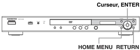 ONKYO DVSP405 - Remarque:-fonction-du-téléviseur">

Ce lecteur dispose d'un économismeur d'écran et d'une fonction de mise hors tension automatique. Si le lecteur est à l'arrêt et si aucun bouton n'est actionné durant plus de cinq minutes, l'économismeur d'écran se met en marche. Si le tiroir est fermé alors qu'aucun disque n'est lu et qu'aucune commande n'est actionné durant 30 minutes, le lecteur passée automatiquement en mode de veille.

Utilisation de l'affichage sur écran
![](images/35e429d7cf40685c3a6cc8123a08eb95f8c8ffef05ffa70b7a1ba0cf27db050a.jpg) - 2