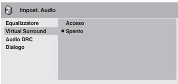 ONKYO DVSP405 - Menu delle impostazioni audio e video (Impost. Audio e Regoiaz. Video)riangle /\nabla /\triangleleft /\triangleright)$ e ENTER.

![](images/7b71b7b053c2b1d2dc8a2fa985e23e7ba84c30cea8a20a5ab6bdd4ab36c75155.jpg)


Menu delle impostazioni audio (Impost. Audio)triangleright)$ e ENTER.

![](images/7b71b7b053c2b1d2dc8a2fa985e23e7ba84c30cea8a20a5ab6bdd4ab36c75155.jpg) - 5