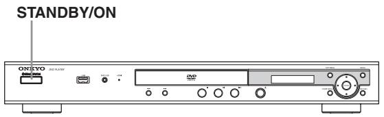 ONKYO DVSP405 - Conseil:mages/7bcc9babe29dbe4dab8888d76b6f2fc0709713ebcc88dd1b212027420889a800.jpg)

Appuyez sur le bouton STANDBY/ ON du DV-SP405 ou sur le bouton ON de la télécommande.

Le lecteur DVD est mis tension.

![](images/dcd16d443c21c51a745ee0876a537eda2899cbd541db6d98fa37ff6db491d549.jpg)  
Télécommande

- Pour ramener le DV-SP405 en mode de veille, appuyez sur le bouton STANDBY/ON du DV-SP405 ou sur le bouton STANDBY de la télécommande. Vous doivent regardier le volume de l'amplificateur au minimum avant demettre le DV-SP405 en mode de veille, pour éviter que le son ne soit trop fort lors de la prochaine utilisation.   
- Le passage en mode de veille avec le bouton STANDBY/ON ne coupe pas complètement l'alimentation.



Vous doivent connecter entre le lecteur de DVD et le récepteur audiovisuel le même type de cable que celui utilisé entre le ampli-tuner AV et le téléviseur.

Avant toute connexionle bouton ON de la télécommande.

Le lecteur DVD est mis tension.

![](images/dcd16d443c21c51a745ee0876a537eda2899cbd541db6d98fa37ff6db491d549.jpg)  
Télécommande

- Pour ramener le DV-SP405 en mode de veille, appuyez sur le bouton STANDBY/ON du DV-SP405 ou sur le bouton STANDBY de la télécommande. Vous doivent regardier le volume de l'amplificateur au minimum avant demettre le DV-SP405 en mode de veille, pour éviter que le son ne soit trop fort lors de la prochaine utilisation.   
- Le passage en mode de veille avec le bouton STANDBY/ON ne coupe pas complètement l'alimentation.



Vérifiez que toutes les connexions décrites à la pages 17–22 sont effectuées (le branchement au téléviseur est indispensable). - 1