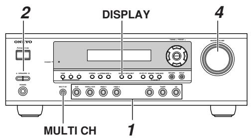 ONKYO HT-S4100 - Fonctionnement élémentaire de l'ampli-tuner AV - 1