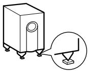 ONKYO HT-S4100 - Utilizar las almohadillas para la parte inferior del Subwoofer - 1